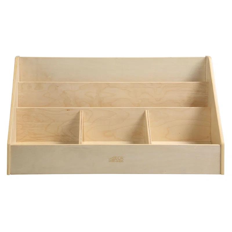 ECR4Kids ECR4Kids 5-Compartment Easy to Reach Book Display, Classroom Storage, Natural