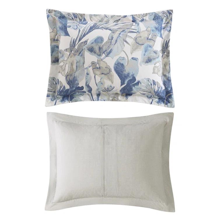Tommy Bahama Home Tommy Bahama Raw Coast Blue Cotton 5 Piece Comforter Bonus Set
