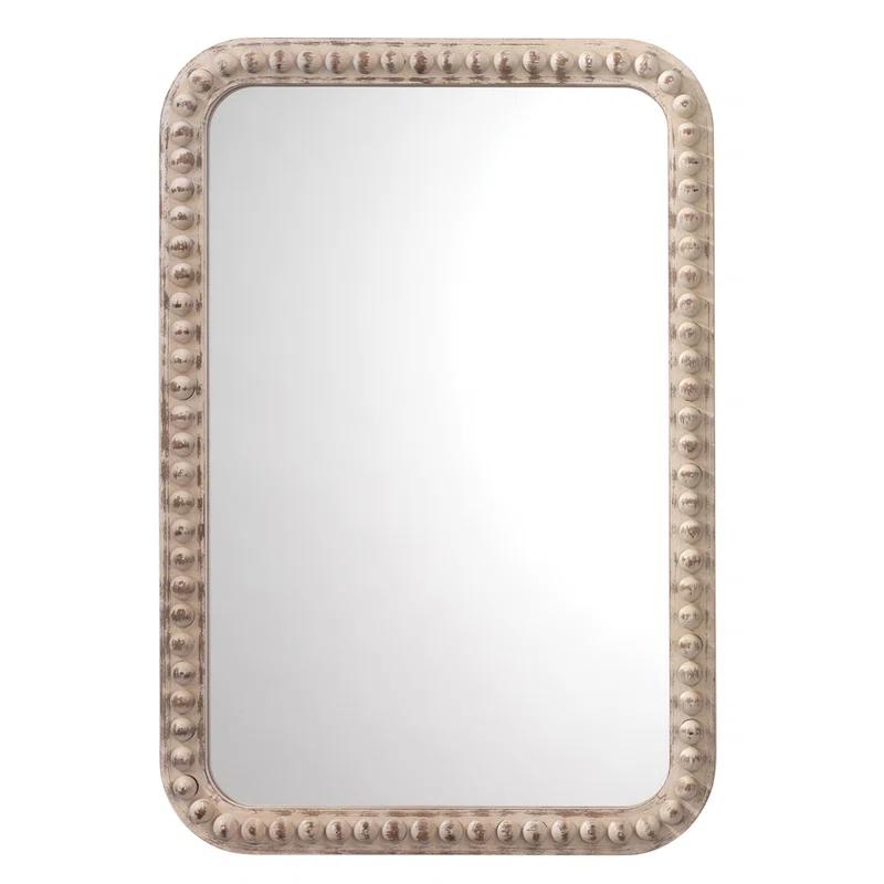 Audrey Beaded Rectangle Wall Mirror, 26" x 38"