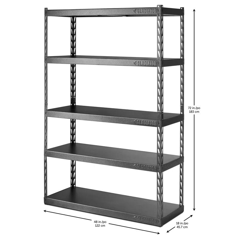 48" Wide EZ Connect Rack With Five Deep Shelves