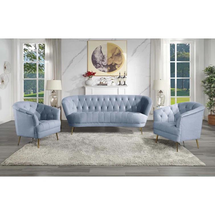 Everly Quinn Emilliano Velvet Barrel Chair