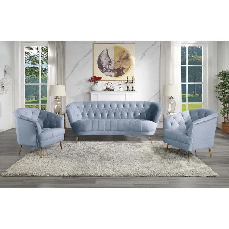 Everly Quinn Emilliano Velvet Barrel Chair