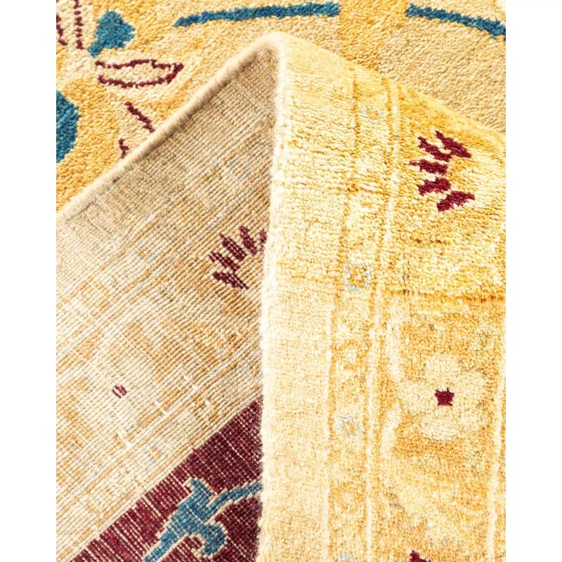 Solo Rugs Classic One-of-a-Kind Hand-Knotted New Age 8'1" x 10'7" Wool Area Rug in Beige/Ivory/Rust | Perigold
