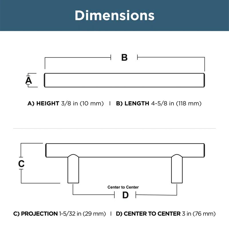 Franklin Brass Handle Pull (Set of 10)