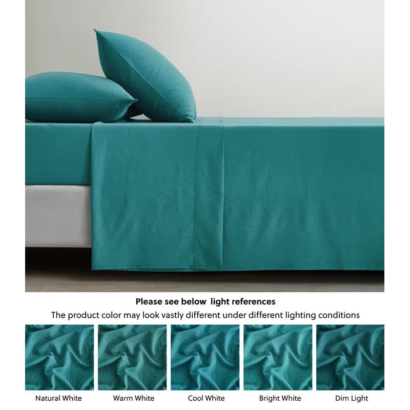 Chezmoi Collection Washed Microfiber Bedding Microfiber Sheet Set