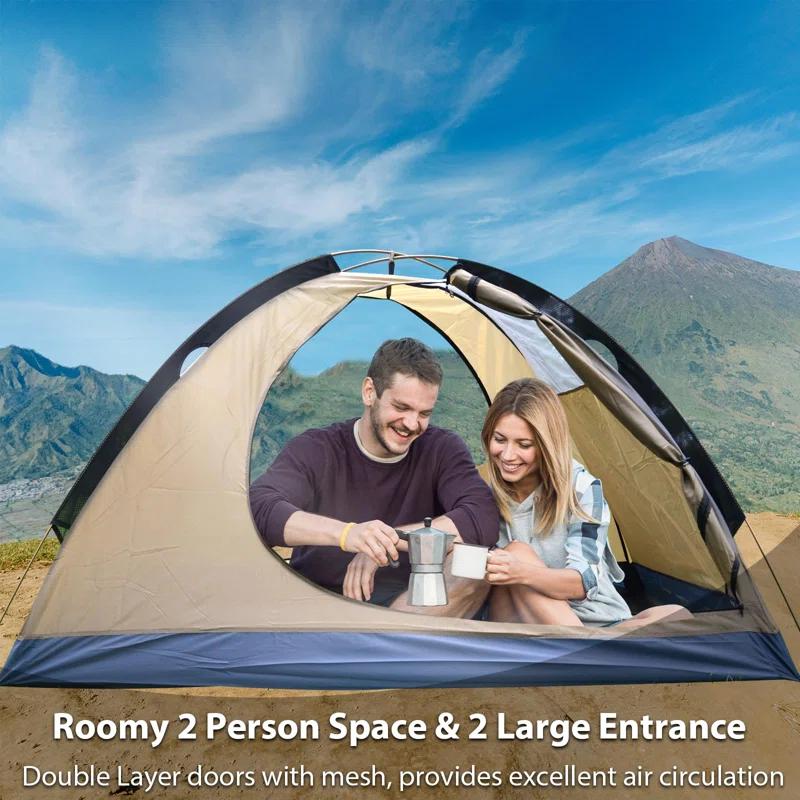 LIFETIME FLOORING LLC Ultralight 2 Person Backpacking Tent 4 Season Waterproof Camping Tent Double Layer Cold Weather Easy Set Up Tents For Family Camp, Hiking, Hunting Outdoor Mountaineering Travel