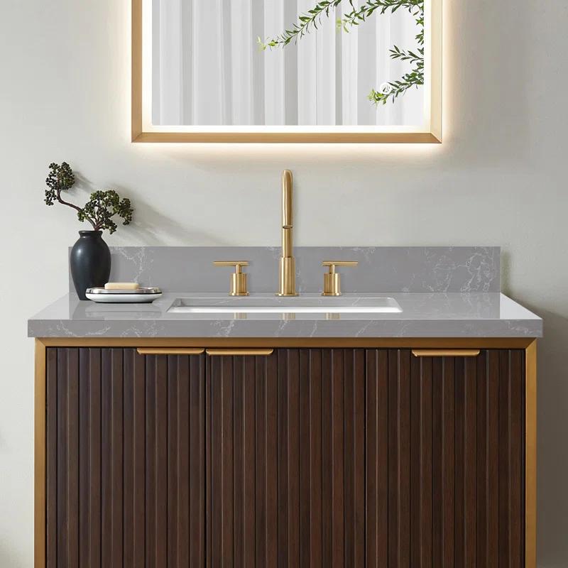 Jaen 37'' Stone Single Bathroom Vanity Top with Sink