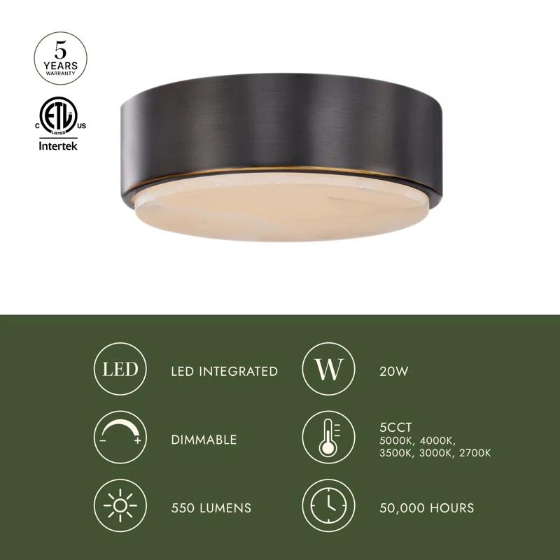 Alora Lighting Blanco Glass LED Flush Mount