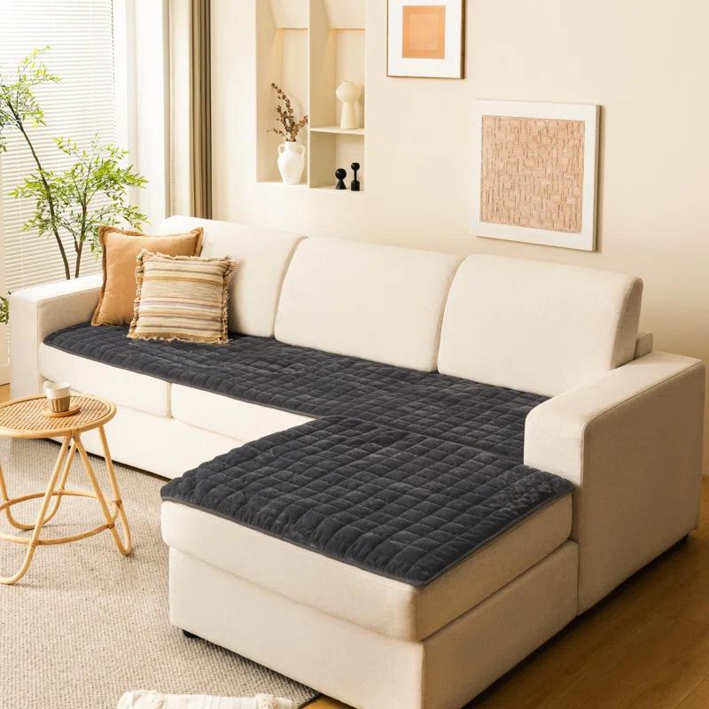 Rebrilliant Polyester Box Cushion Sofa Slipcover