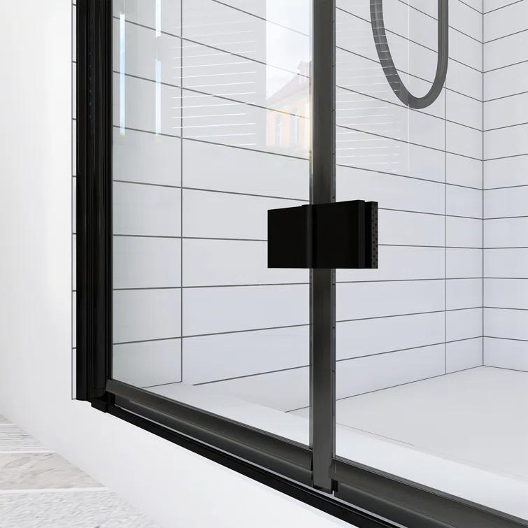 JimsMaison 30 In. W X 72 In. H Pivot Semi-Frameless Shower Door JMGBSD0430B