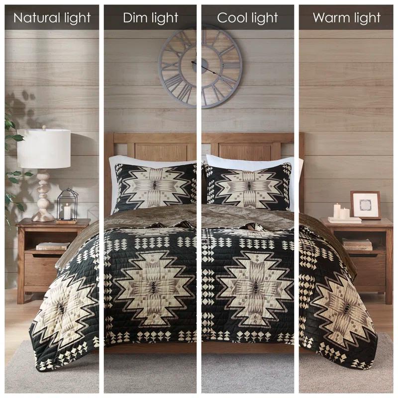 Woolrich Woolrich Sierra Oversized Print Plush Quilt Set