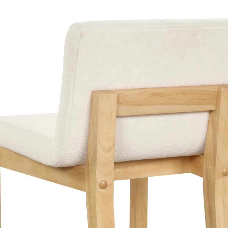 Nathan James Upholstered Wooden Stool