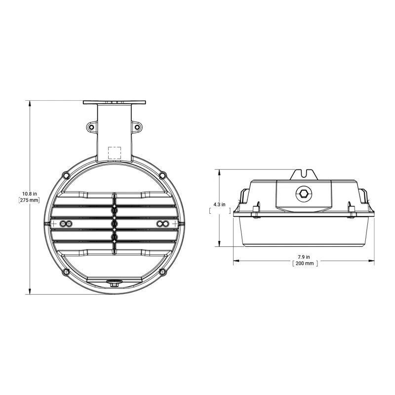 Cooper Lighting LLC 1 - Head LED Hardwired Dusk to Dawn Outdoor Security Area Light with Timer