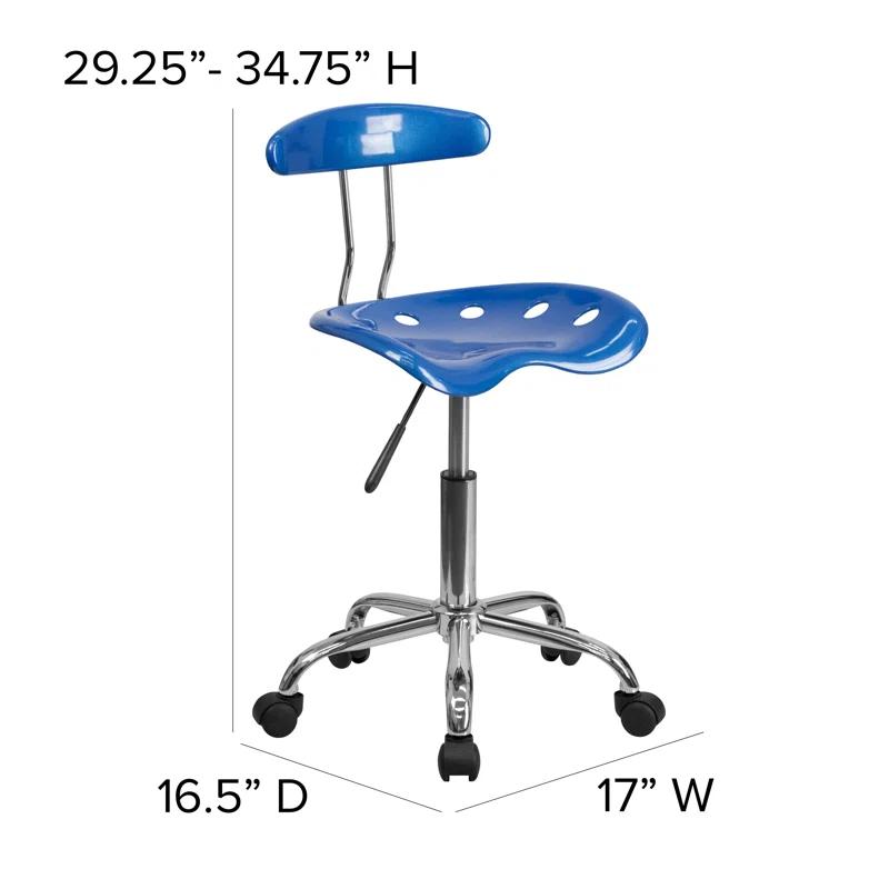 Flash Furniture Bonavant Adjustable Swivel Chair for Desk and Office with Tractor Seat