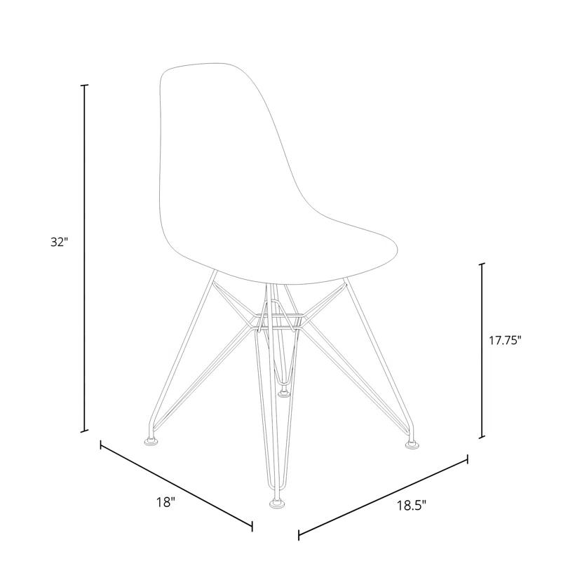 Aeon Furniture Paris 17.75'' H Side Chair (Set of 2)