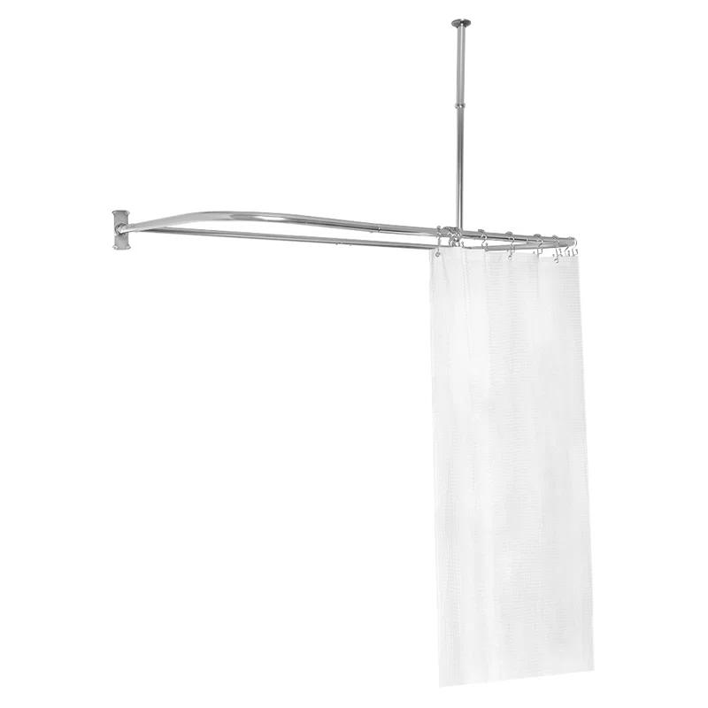 Utopia Alley Aluminum 61" D-Shape Fixed Shower Curtain Rod