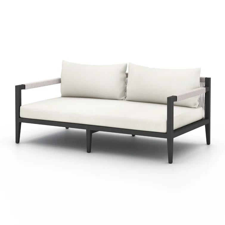 Cadenza Indoor / Outdoor Metal Sofa - Bronze/Sand / 63"W