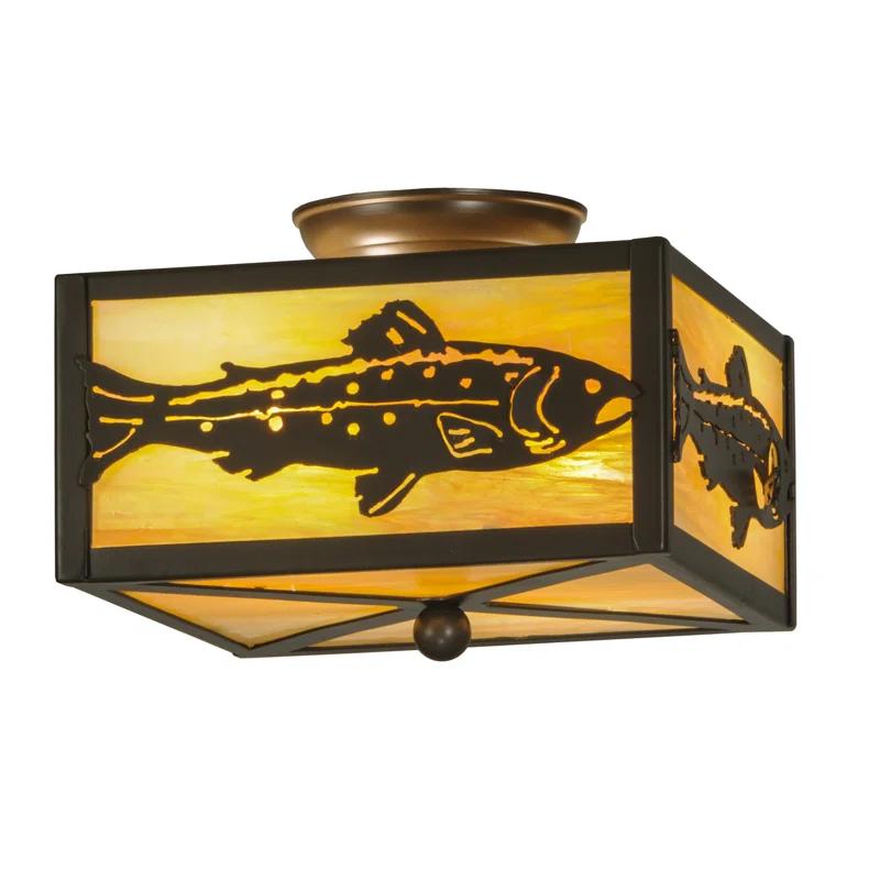 Glass Semi Flush Mount