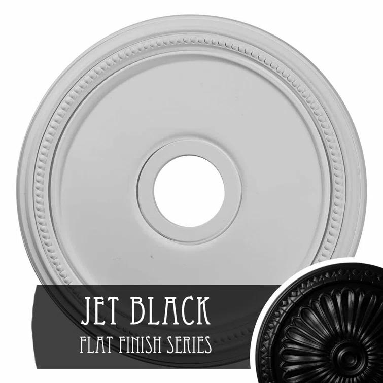 Ekena Millwork Endurathane Diane Ceiling Medallion, 18"OD x 3 5/8"ID x 1 1/8"P (Fits Canopies up to 5 3/8"), Hand-Painted Green Gold Finish CM18DIBLF