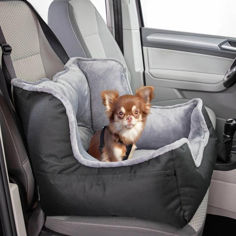 TRIXIE TRIXIE Convertible Deluxe Dog Car Seat for Small Dogs, Dog Booster Seat, Travel Pet Bed