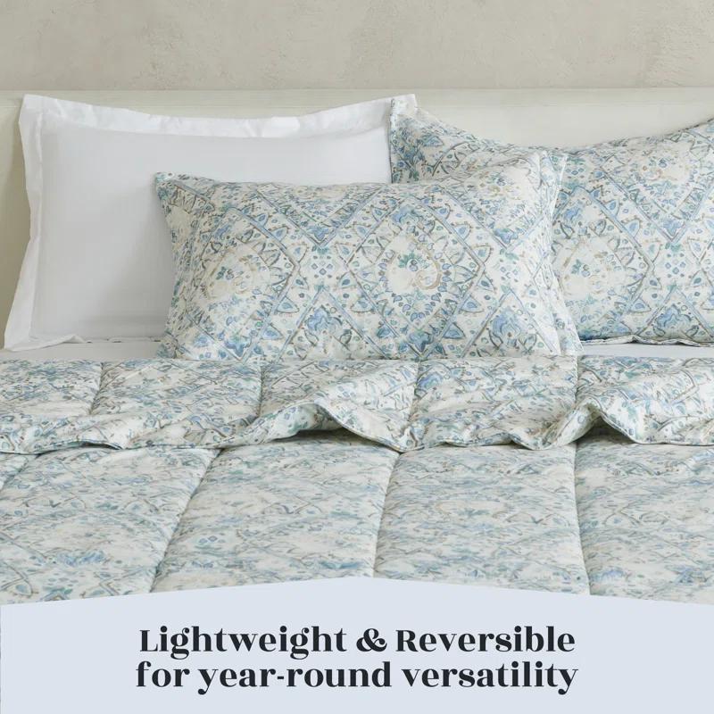 FreshFolds Reversible Microfiber Comforter Set with Shams