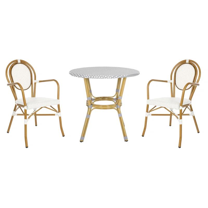 Wilburg Round Wicker/Rattan Outdoor Bistro Table
