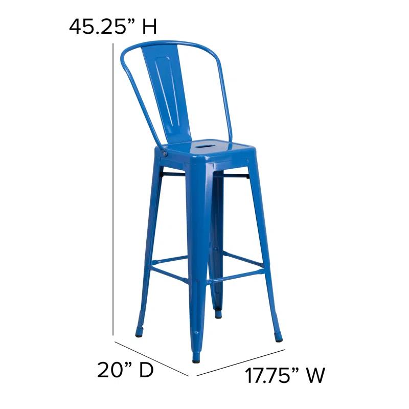 Flash Furniture Metal Outdoor Stool