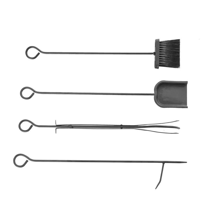 Arlmont & Co. Firewood Rack with Fireplace Tools, Indoor/Outdoor Firewood Racks