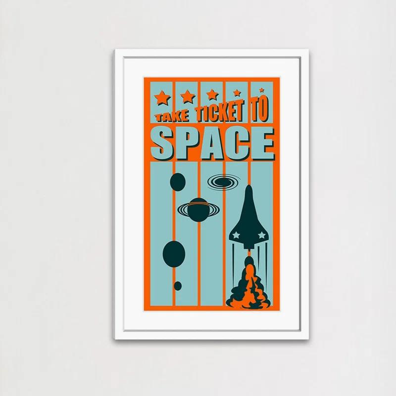 Marmont Hill "Ticket to Space" Framed Print