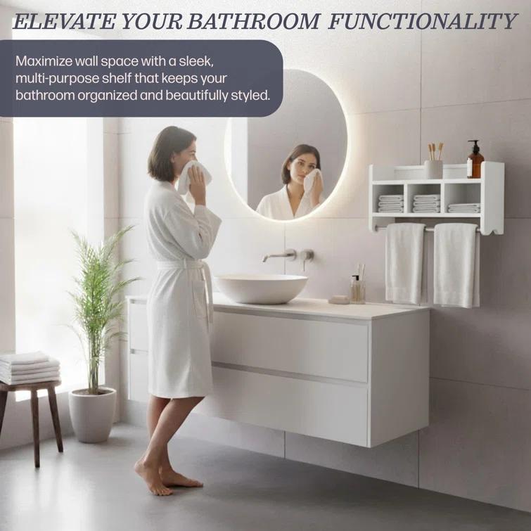 Lark Manor™ Alaterre Furniture Williamsburg Bathroom Vanity 2-Piece Set - 36 Inch Vanity and Bathroom Mirror - Solid Wood Sink Cabinet Set