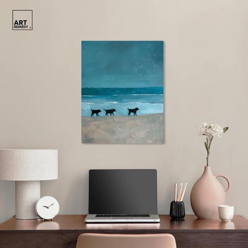 Art Remedy Lost in the Tides Canvas Coastal Paintings by Art Remedy