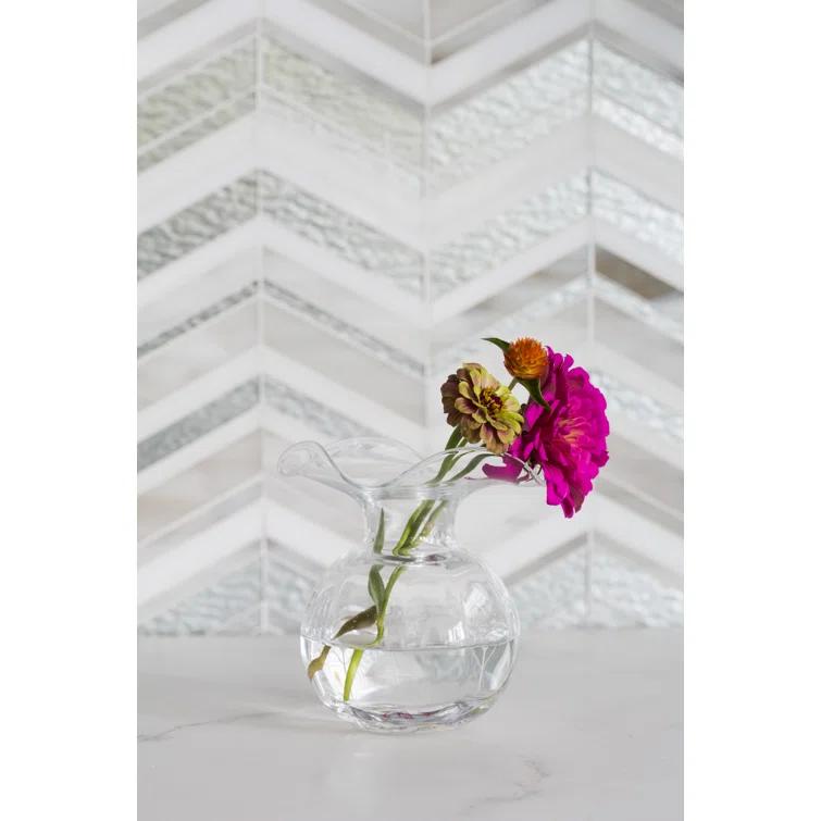 VIETRI Hibiscus Handmade Glass Table Vase