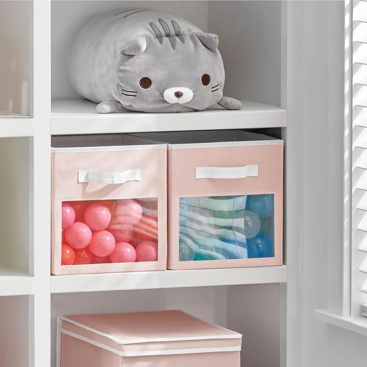 mDesign mDesign Fabric Baby Nursery Storage Cube with Front Window