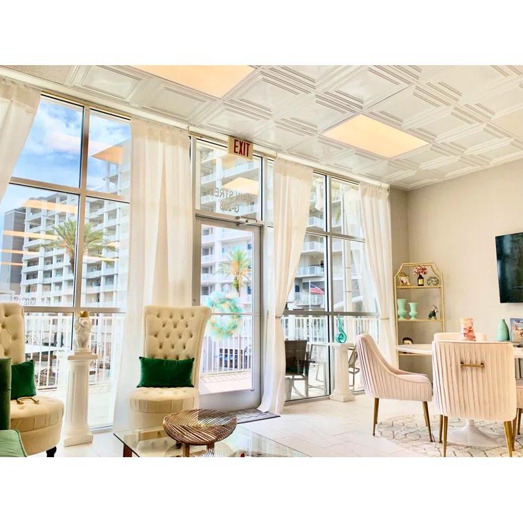 FromPlainToBeautifulInHours Economy Drop-In PVC Ceiling Tile (Set of 10)