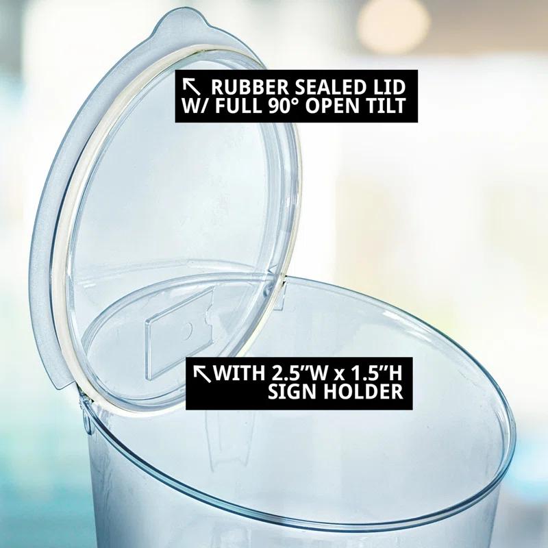 Azar Displays 3.7 Gallons Clear Acrylic Candy Bin with Scooper