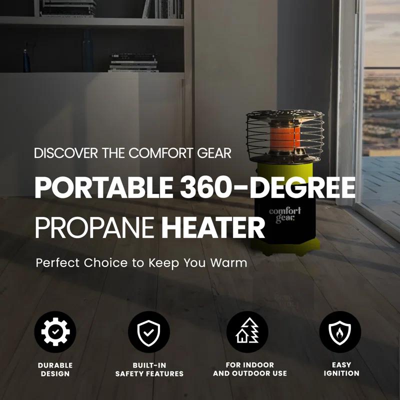 Comfort Gear Comfort Gear 360° Portable Propane Heater 10,000 BTU,  Outdoor & Emergency Indoor - PPH360-10