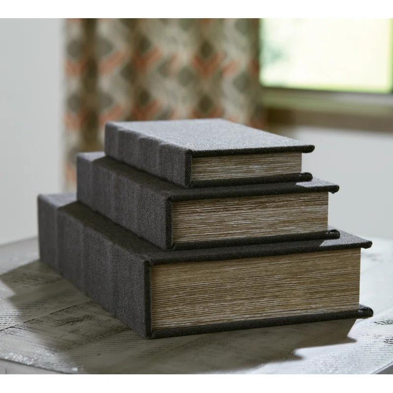 Kepir 3 Piece Fabric Book Box Set