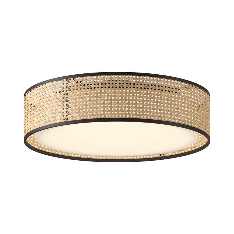 Lyla Rattan LED Flush Mount