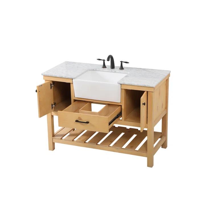 Pelaghia 48'' Single Bathroom Vanity with Marble Top