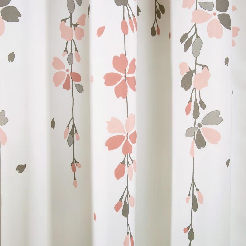 Lush Decor Weeping Flowers Floral Room Darkening Thermal Rod Pocket Curtain Panels (Set of 2)
