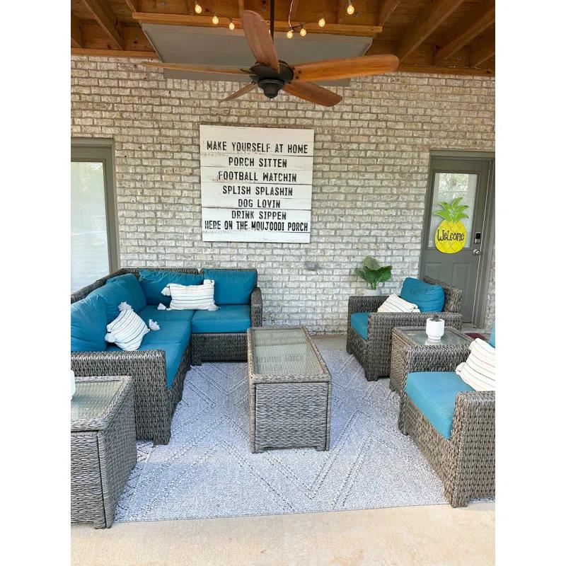 Union Rustic Keiora Moroccan Machine Woven Polypropylene Indoor / Outdoor Area Rug in Gray