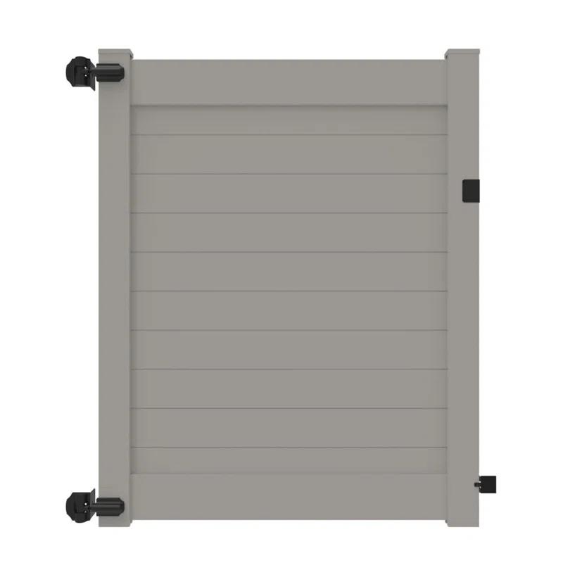 Barrette Outdoor Living Horizontal Fence Gray Vinyl Privacy Gate