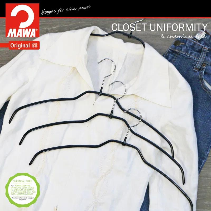 Mawa Metal Non-Slip Standard Hanger for Dress/Shirt/Sweater (Set of 20)