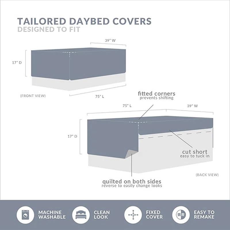 Madison Park Ridge 3 Piece Reversible Plaid Daybed Cover Set