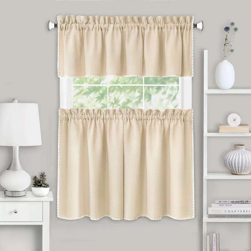 Achim Importing Co Tailored 58'' W Kitchen Curtain