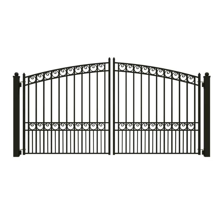 ALEKO Automated Steel Dual Swing Driveway Gate and Gate Opener Complete Kit – PARIS Style –ETL Listed