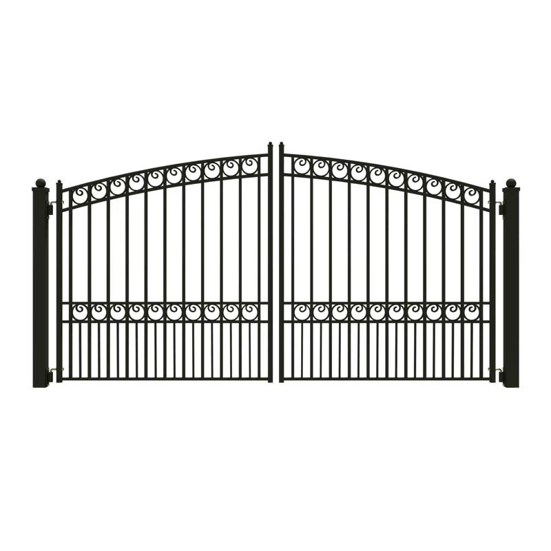 ALEKO Automated Steel Dual Swing Driveway Gate and Gate Opener Complete Kit – PARIS Style –ETL Listed