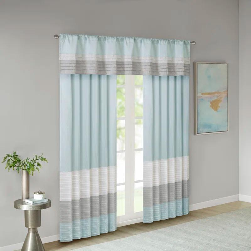Madison Park Amherst Polyoni Pintuck Window Valance