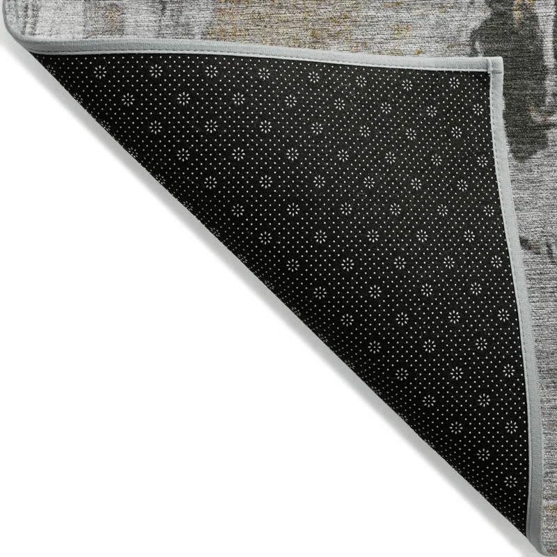 Machine Washable Indoor/Outdoor Chayden ACN989 Gray 1'8" x 2'6" Rug
