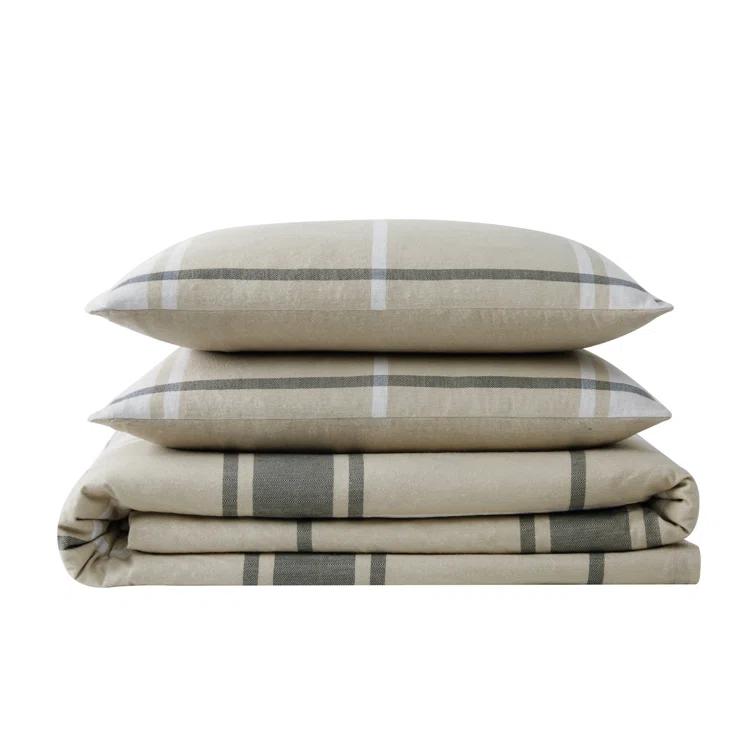 Truly Soft Khaki Standard Cotton Duvet Cover Set